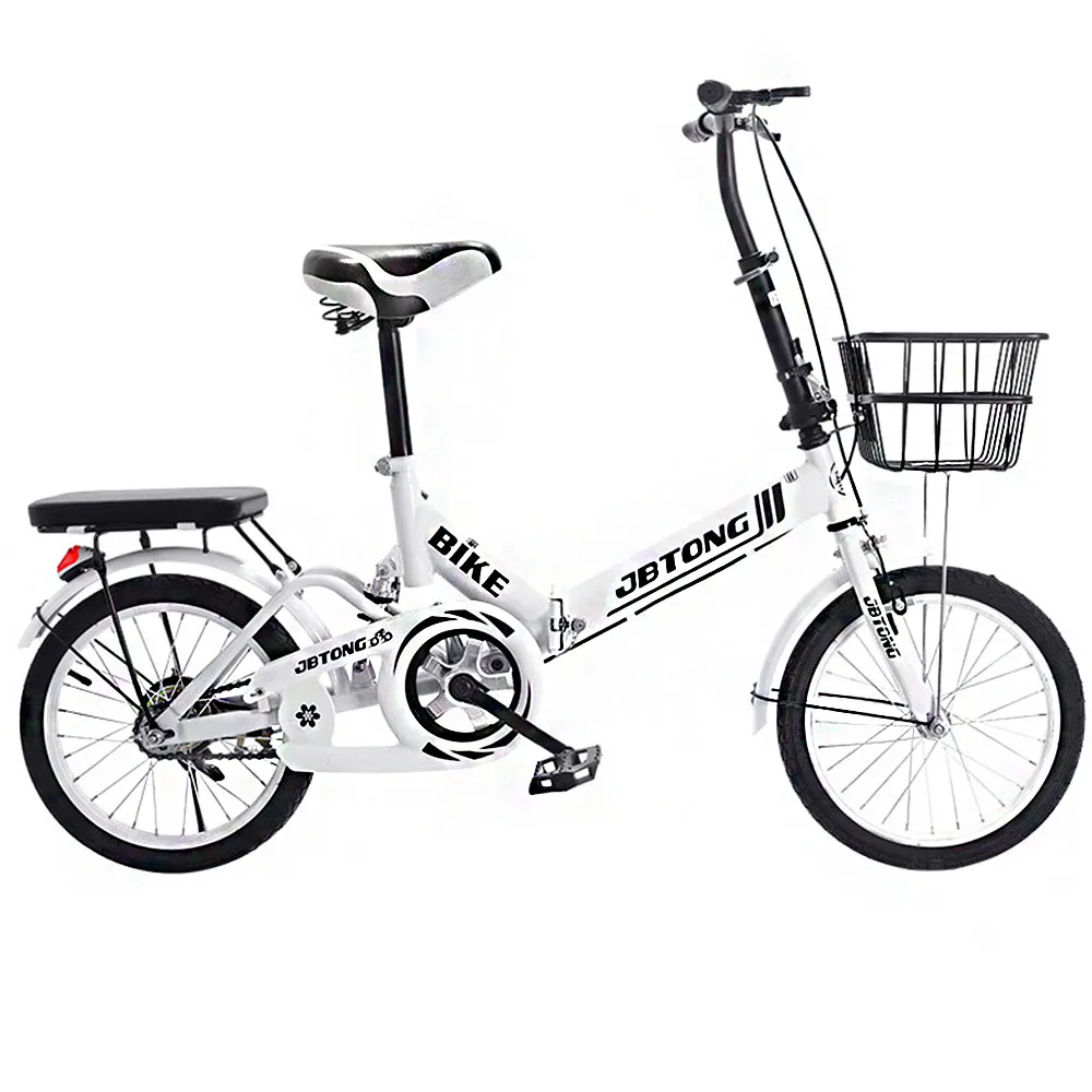 

16/20 Inch Bicycle Folding Children Bike Students Portable Cycling Adjustable Handlebars For Widen The Basket