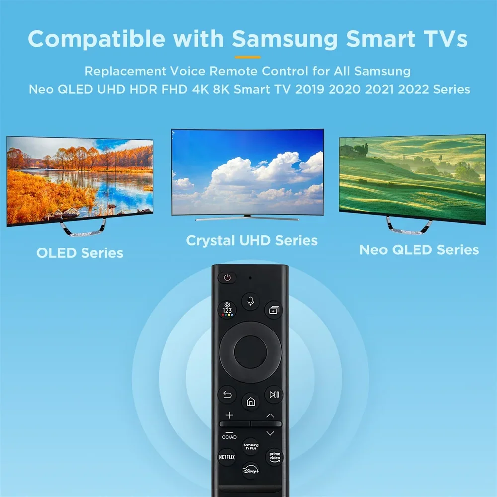 Пульт дистанционного управления для Samsung Smart TV 2019-2022 QLED UHD HDR FHD 4K 8K