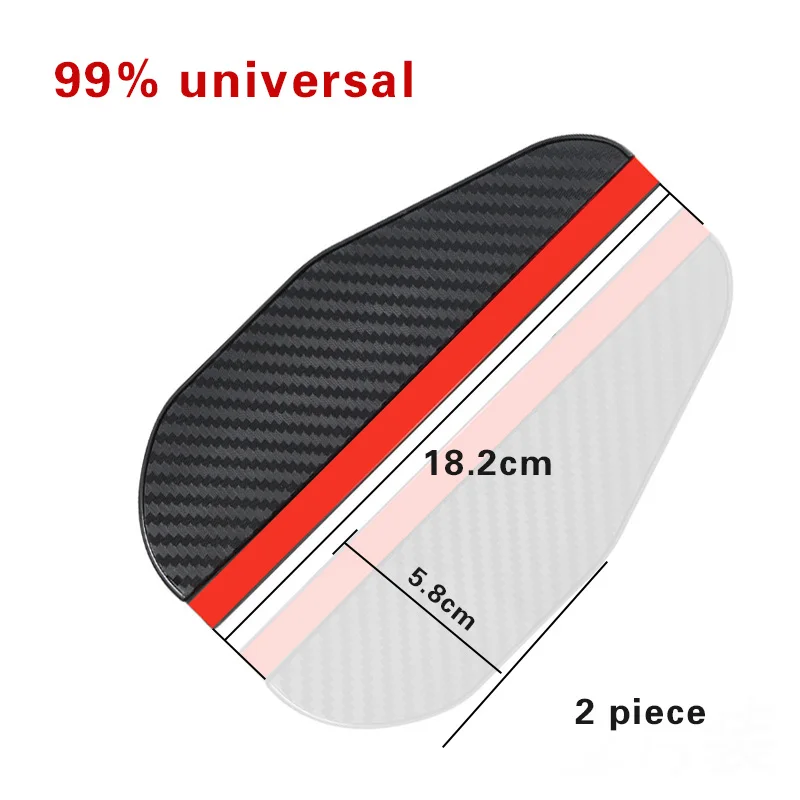 2 шт. автомобильный козырек для зеркала заднего вида из углеродного волокна