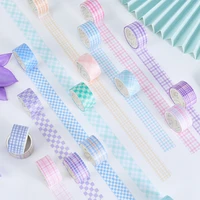 oney washi tape decorative ribbons stationery 8pcs adhesive masking tape sticker kawaii grid washi tape school supplies washi se