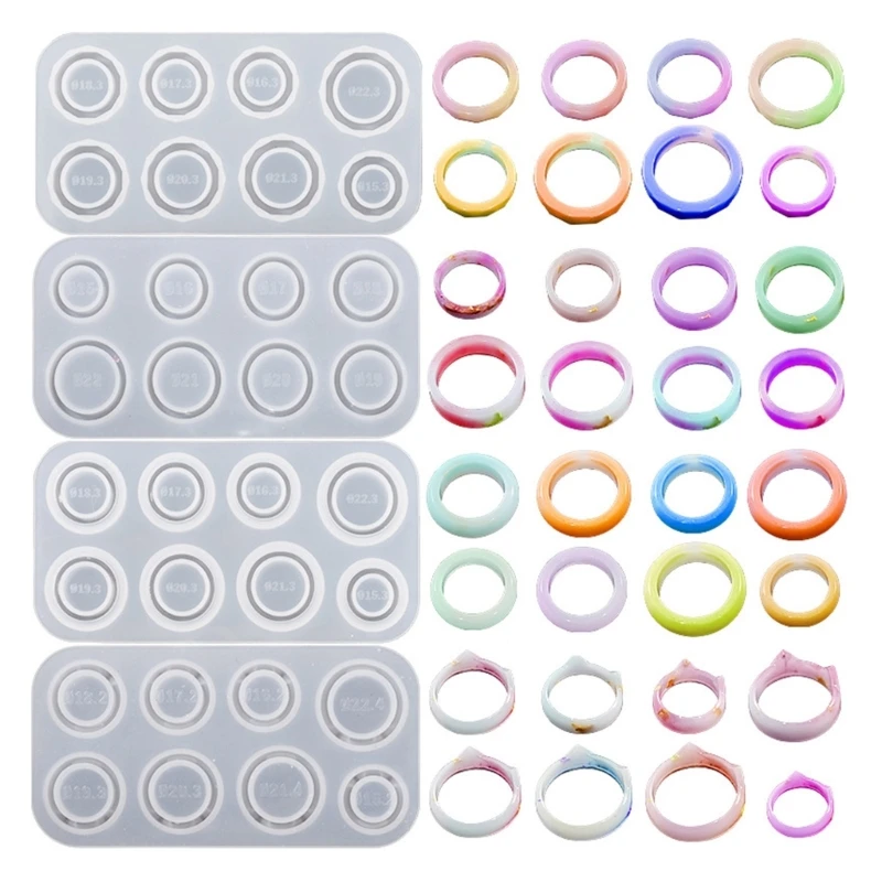 

Silicone Ring Mold,Ring Jewelry Casting Mold,Resin Rings Mold for DIY Crafts