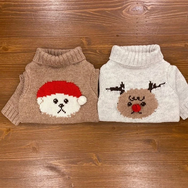 

Christmas Deer Dog Clothes Pet Autumn Winter Clothes Warm Sweater Teddy Bichon Pullover Puppy Animal Clothes Dog Products