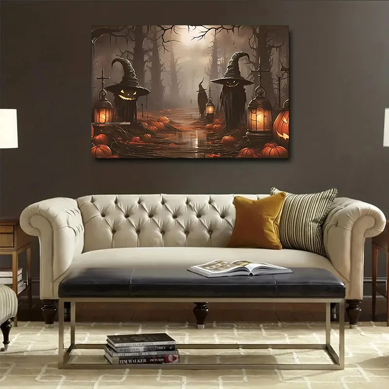 Картина на холсте в готическом стиле с рамкой