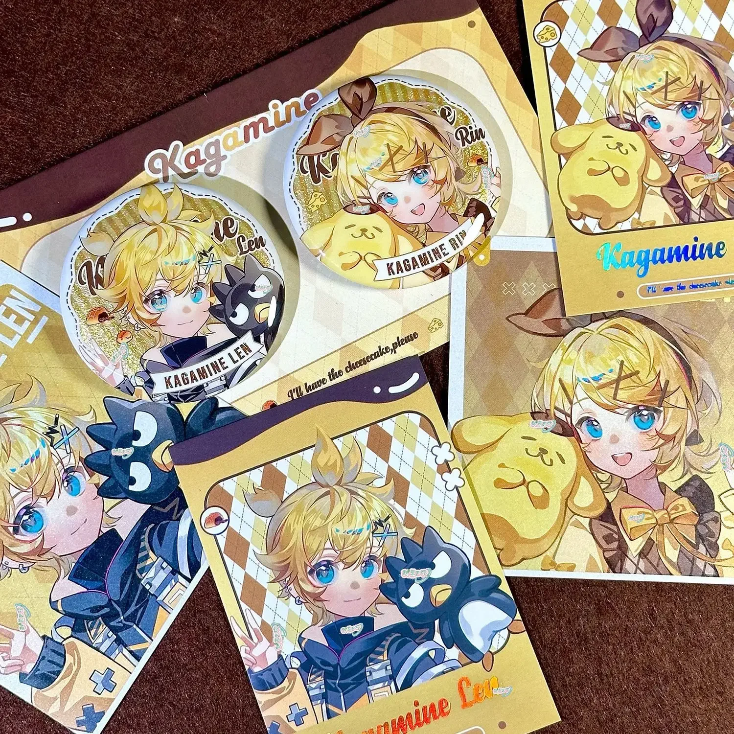 Новый значок персонажей Piapro Kagamine Rin Len аниме периферийные устройства милая