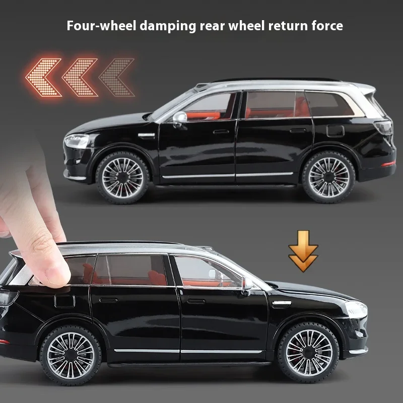 Внедорожник Aito M9 Масштаб 1:24 Литая Под Давлением Модель Автомобиля Со Звуком И