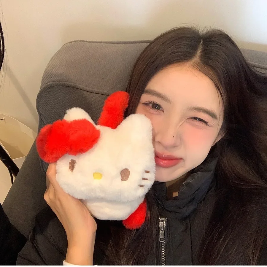 Наушники Sanrio hello kitty Kawaii защита ушей милые девушки незамерзающая и холодная сумка