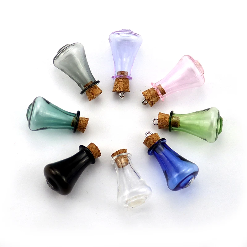 

10 шт., стеклянные флаконы для подвесок