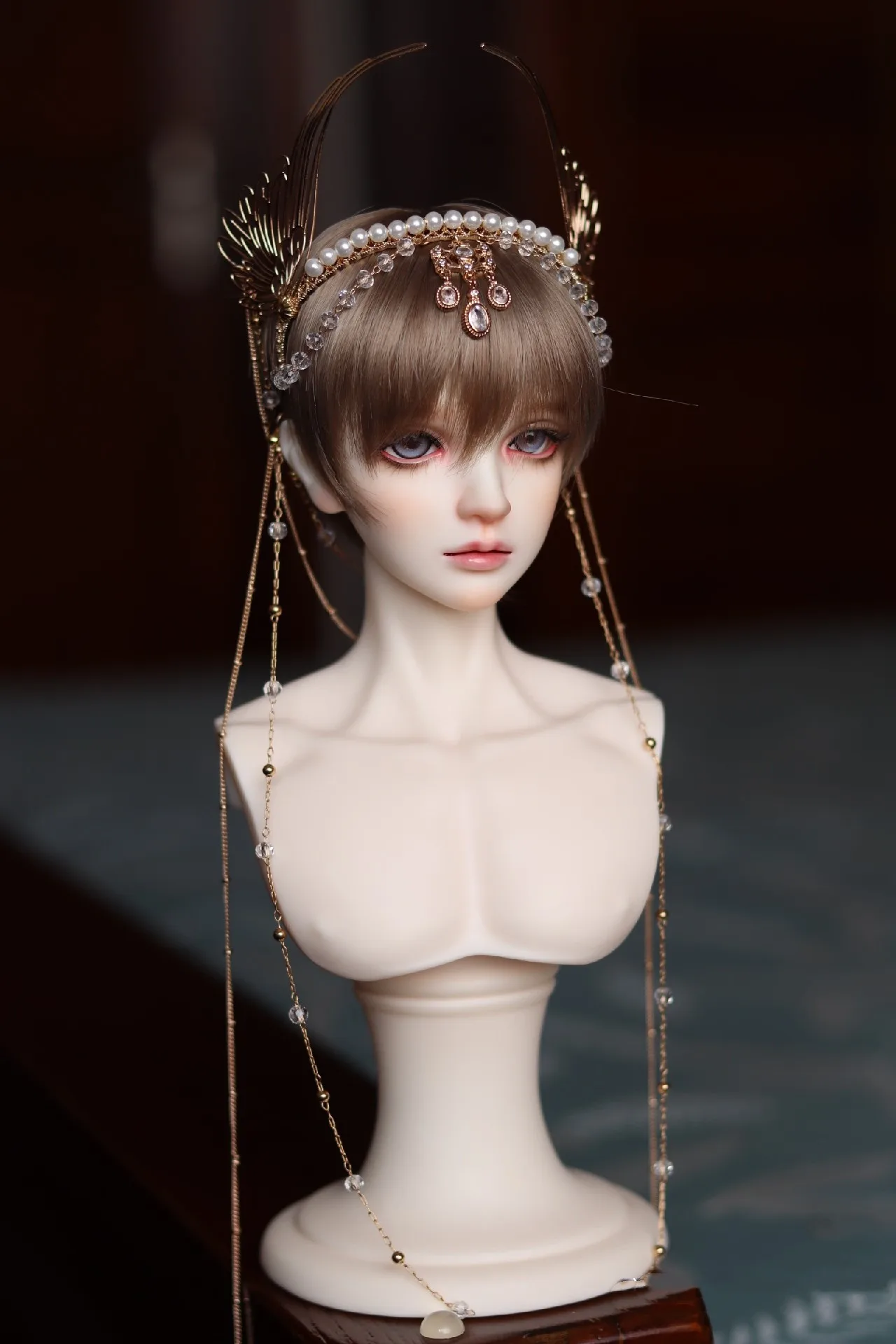 1/3 Корона шарнирной куклы богатые крылья искусственные шпильки Цветочная лоза