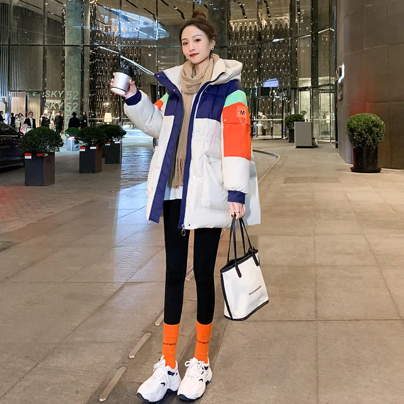 

Down jacket women's new Korean version in 2022, loose, fashionable, westernized, thickened, popular mid length coat in winter