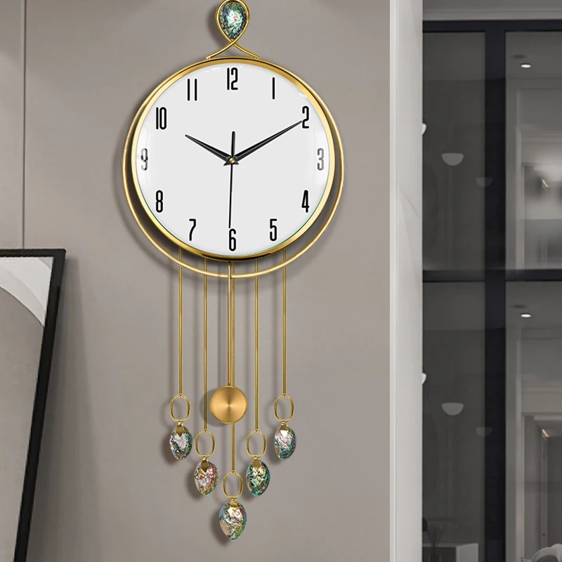 

Металлические настенные часы PONIGER с изображением природных ракушек, современный дизайн, настенные часы, украшение для интерьера дома, беспл...