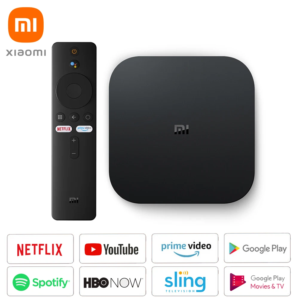 Стандартная ТВ-приставка Xiaomi Mi Box S 4K Ultra HD Android TV 9 0 HDR 2 ГБ 8 WiFi Google Cast Netflix Smart