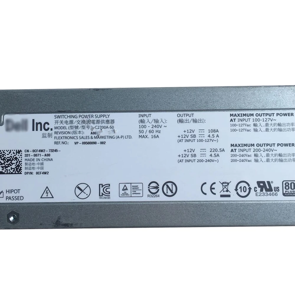 2700 Вт импульсный источник питания G803N W31V2 Стандартный блок для DELL M1000E Blade Server