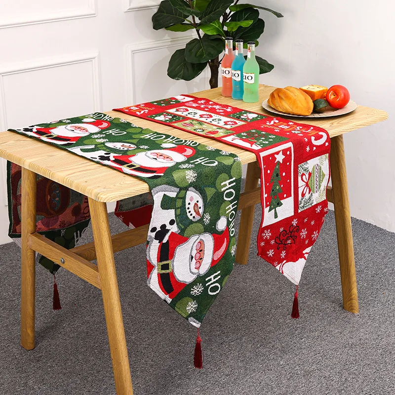 

Christmas Table Runner,Santa Gnome Decorative Table Linens Table Flag for Xmas Decoration Family Dinner Holiday Party Daily Use