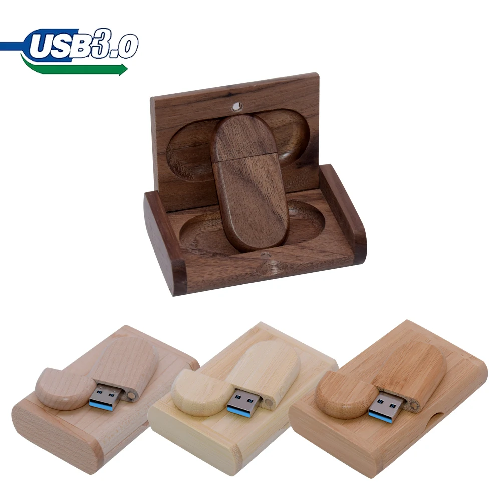 50 шт./лот деревянный флэш-накопитель USB 3.0 с бесплатным логотипом 128 ГБ 64 16