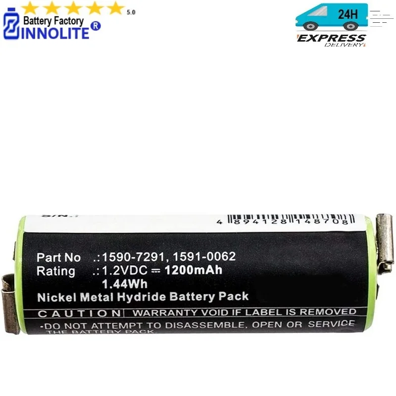 

1.2V Battery Replacement for Moser ChroMini 1591/1591Q/1591B, Fully Compatible with 1591-0062, 1591-0067 ,1590-7291