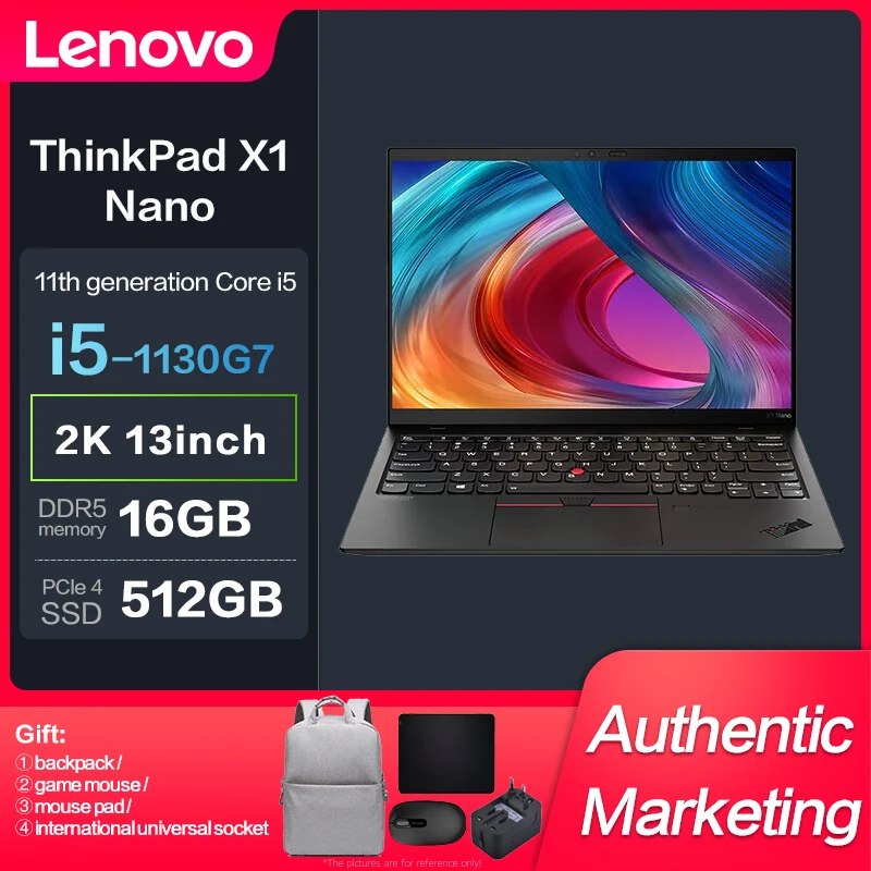 

Новый ноутбук ThinkPad X1 Nano Intel I5-1130G7 16 ГБ 512 ГБ SSD 2K 13 дюймов Тонкий ноутбук 4G сеть Lenovo ноутбук компьютер