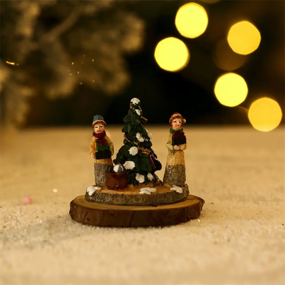 

Led House Statue Colorful Resin Mini House Desktop Decoration Realistic Led-lit Christmas Statue Battery-operated Exquisitely