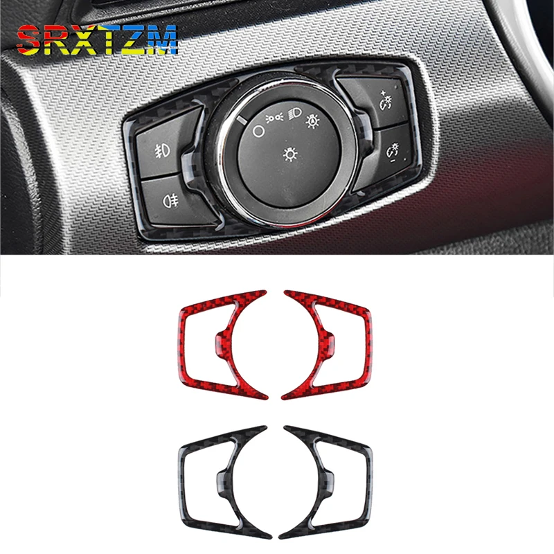 

Для Ford Mustang 2015-2019 отделка карбонового волокна кнопки для внутренней фары автомобиля