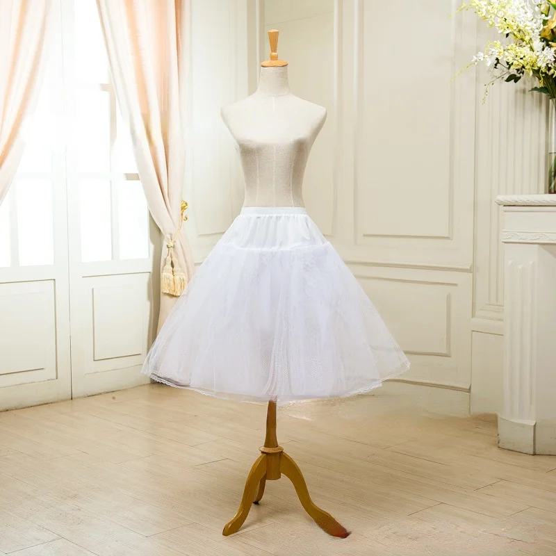 

Boneless Plinth Short Violent Lolita Mid-Length Skirt Support Cos/Daily Wedding Dress Formal Dress Petticoat Puffy