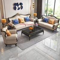 sofa set living room furniture european leather sofa solid wood american modern morocco cowhide apartment combination couch new
