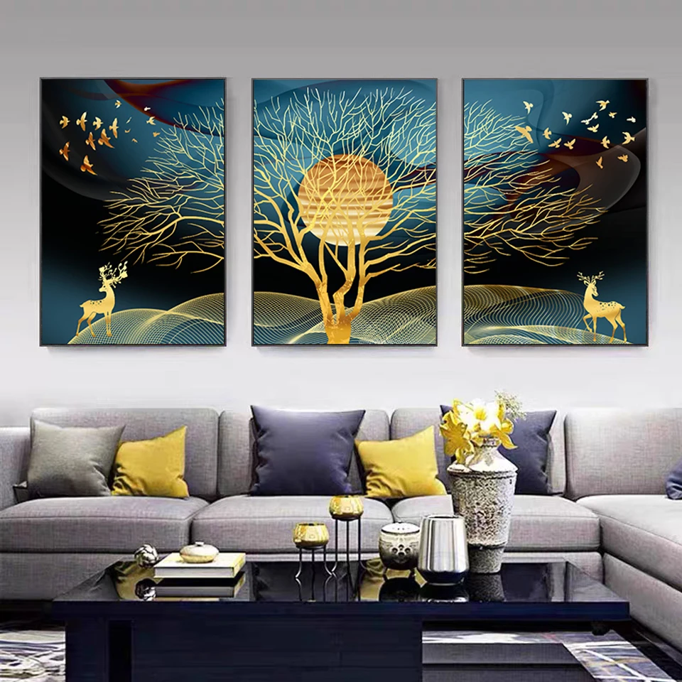 Полностью Алмазная мозаика скандинавский абстрактный ландшафт искусство