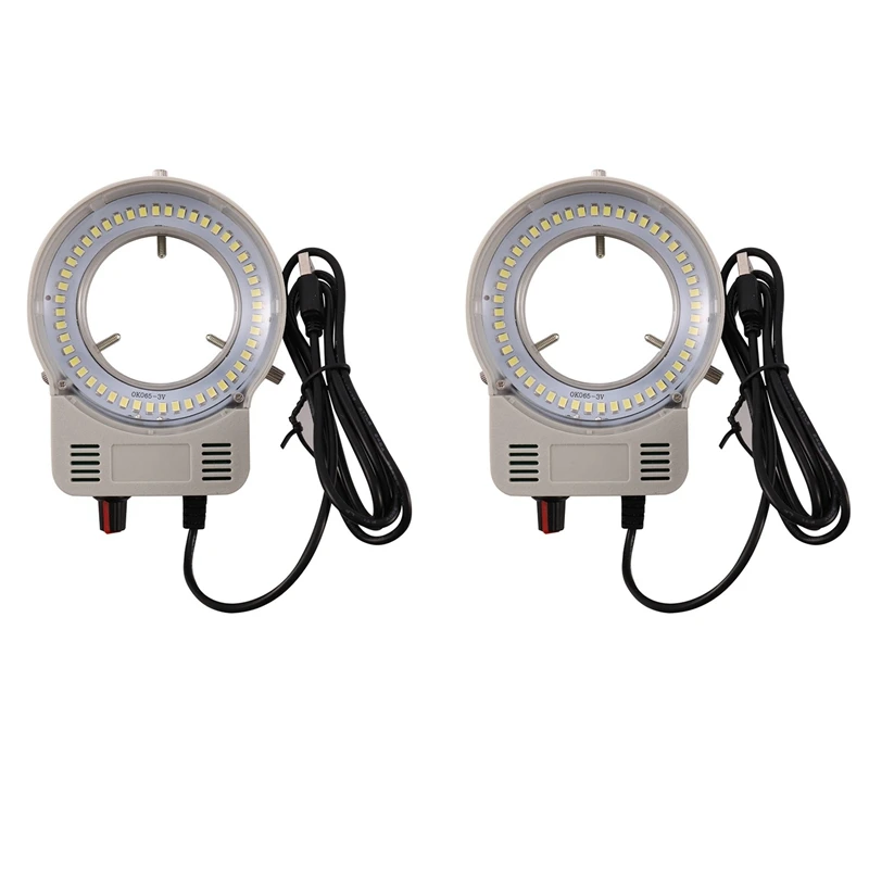 

2X 48 LED Промышленный микроскоп камера источник света кольцевая лампа осветительная лампа Регулируемая яркость USB интерфейс