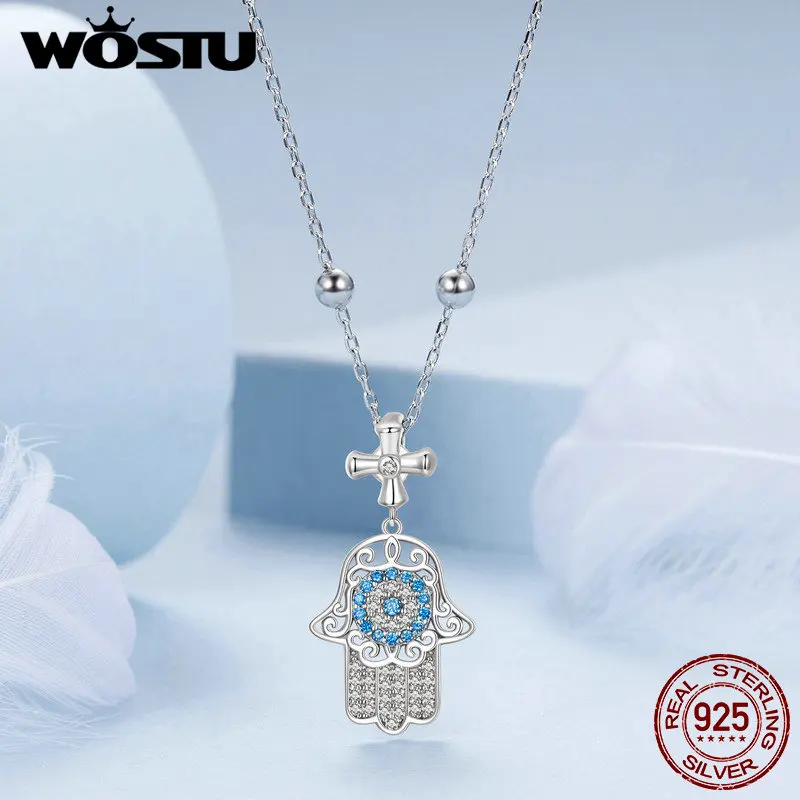 Женское Ожерелье с крестом на удачу из серебра 925 пробы