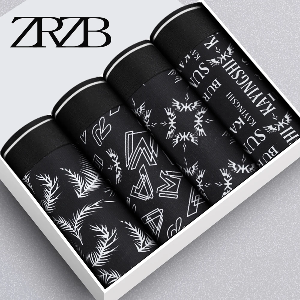 ZRZB Male Panties Cotton Casual Mens Underwear Boxers Breathable Man Solid Color Underpants Comfortable High Quality Men Shorts