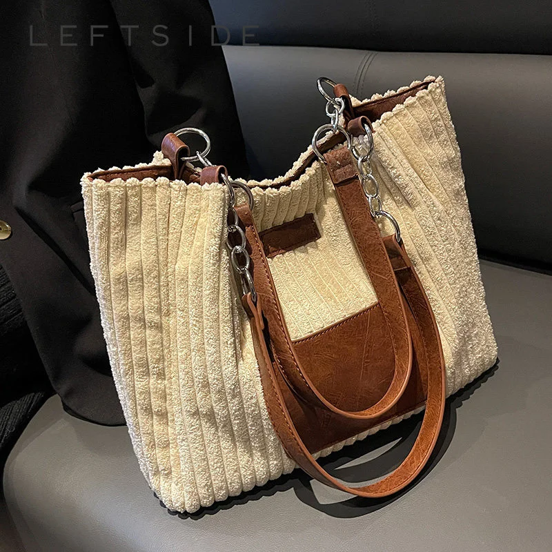 

Женская сумка-тоут на плечо, зимняя винтажная сумка-шоппер, 2023