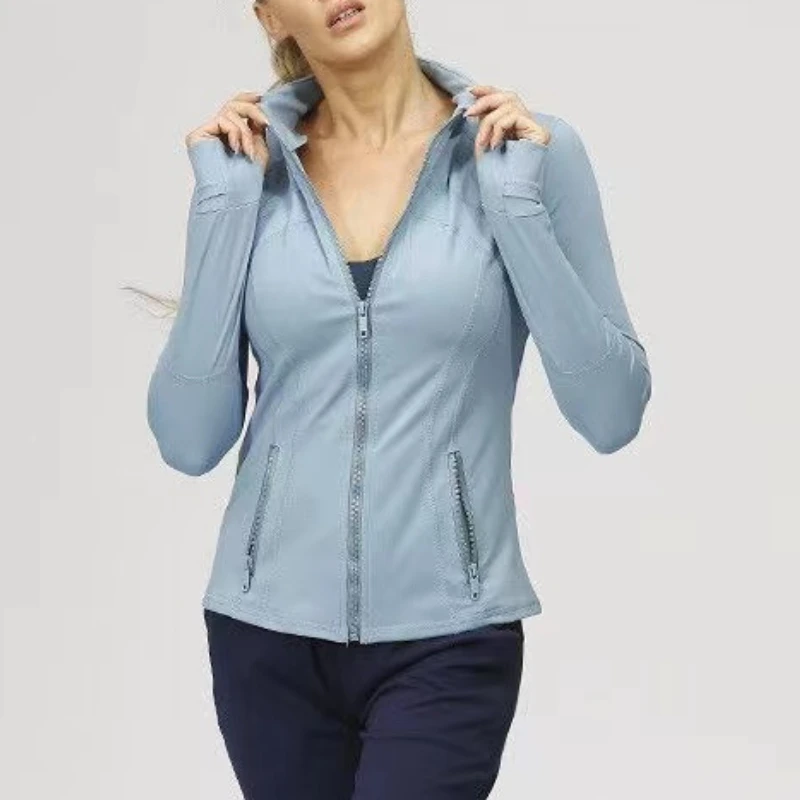 Yoga Define Running Jacket Lulusolid Women Fitness Stretchy Standing-collar Quick Dry Naked Hiking Coats Outdoor Sweatshirts