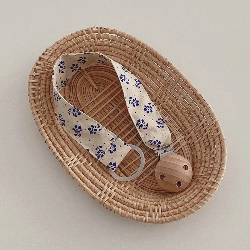 

Newborn Pacifier Chain Printing Cotton Cloth Nipple Holder Leash Strap Belt Soother Nursing Teether Dummy Clip Shower Gifts