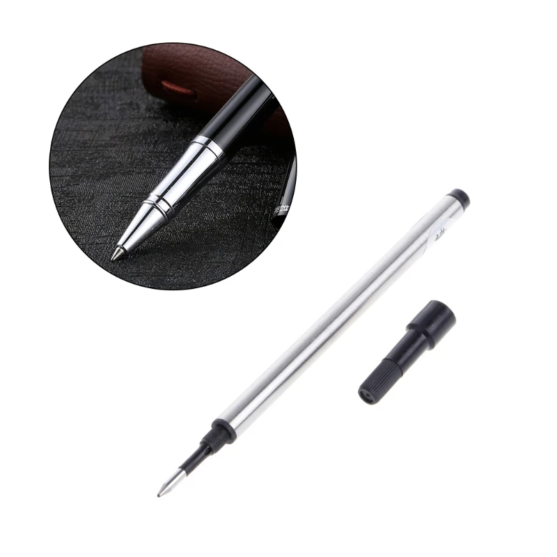 

Роликовая шариковая ручка 57EC Jinhao, Заправляемый картридж с синими и черными чернилами 0,5 мм, 0,7 мм