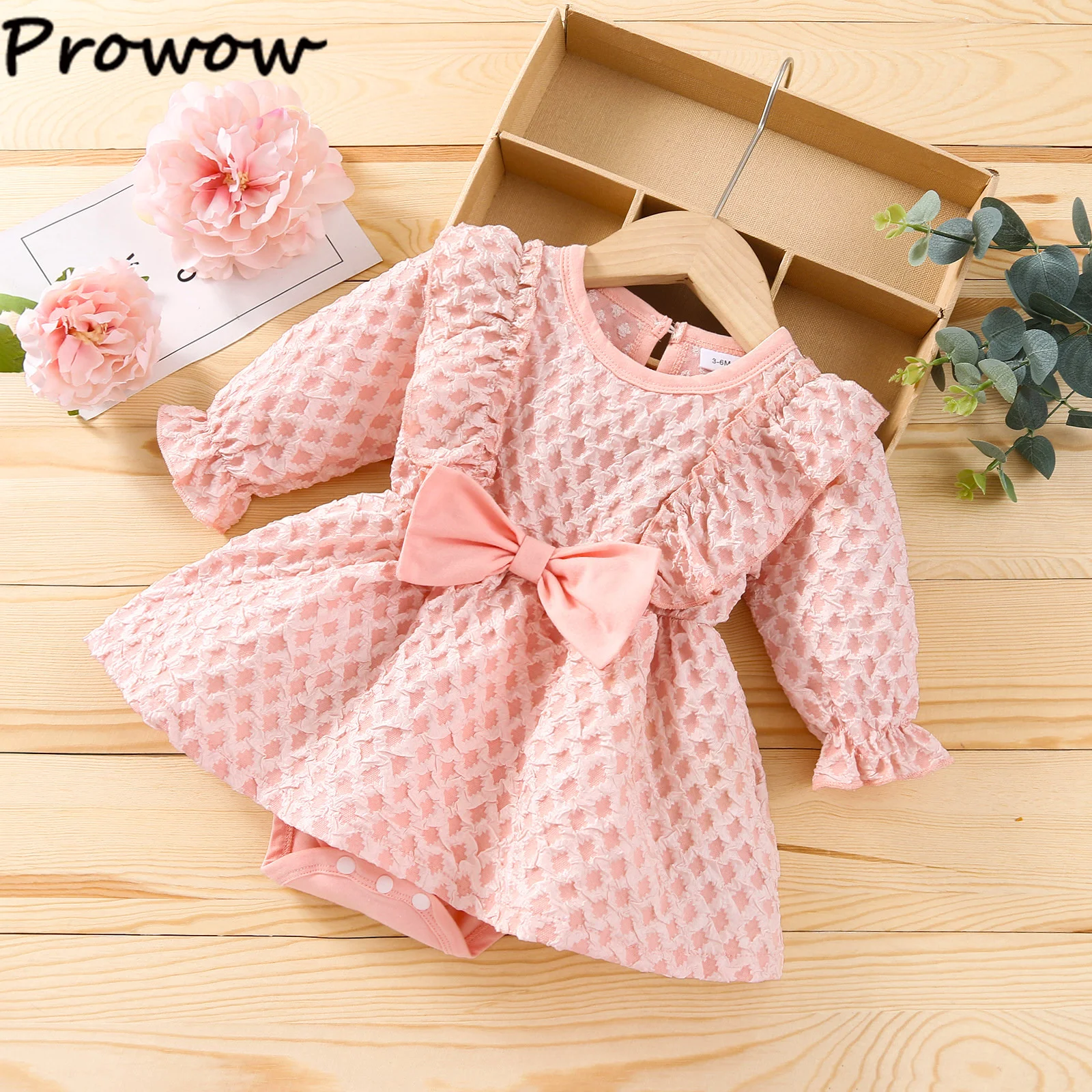 

Детский комбинезон с бантом и длинным рукавом, на осень/зиму