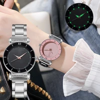 best seller women watches fashion luminous steel belt clocks casual white dial surface watch minimalist gift lover quartz watch