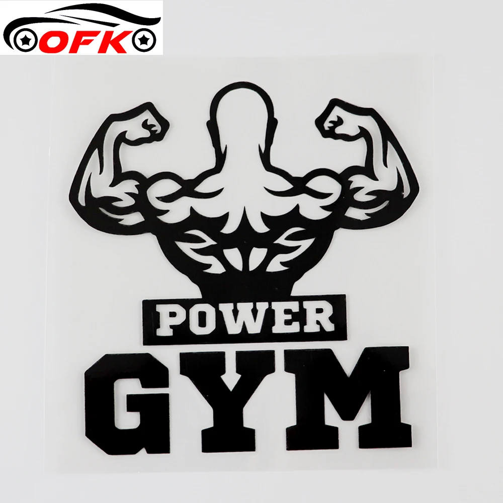 

Модная Виниловая наклейка для тренажерного зала, красивое тело, наклейка для автомобиля, черный/серебристый цвет, 12,2 см * 12,9 см