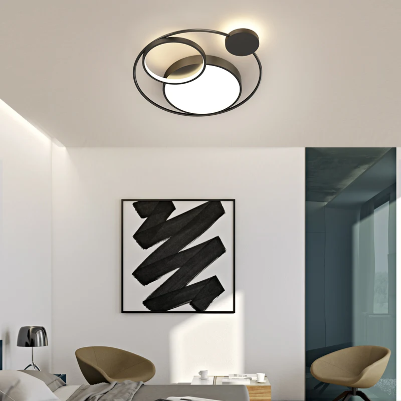 New Type Led Ceiling Lamp Modern Simplicity Round combination Design Home Bedroom Living Room Study Indoor Decorative Light