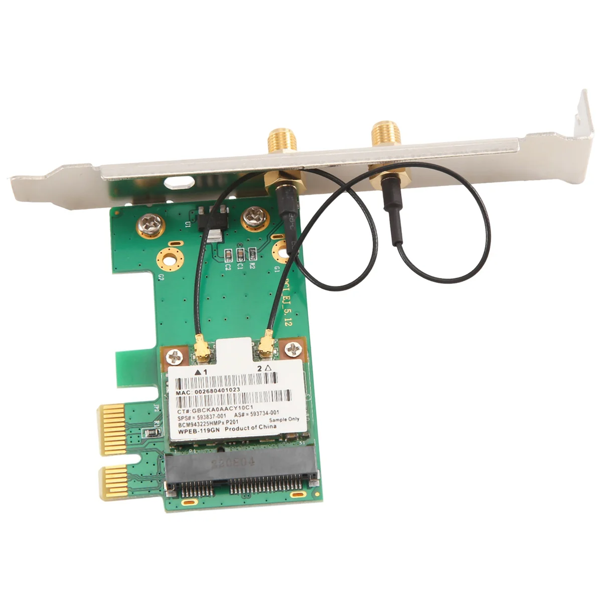 PCI-E WiFi-адаптер 300M BCM94325 WiFi-карта для MacOS 2.4G однодиапазонный 802.11ac WLAN Plug and Play 24BB