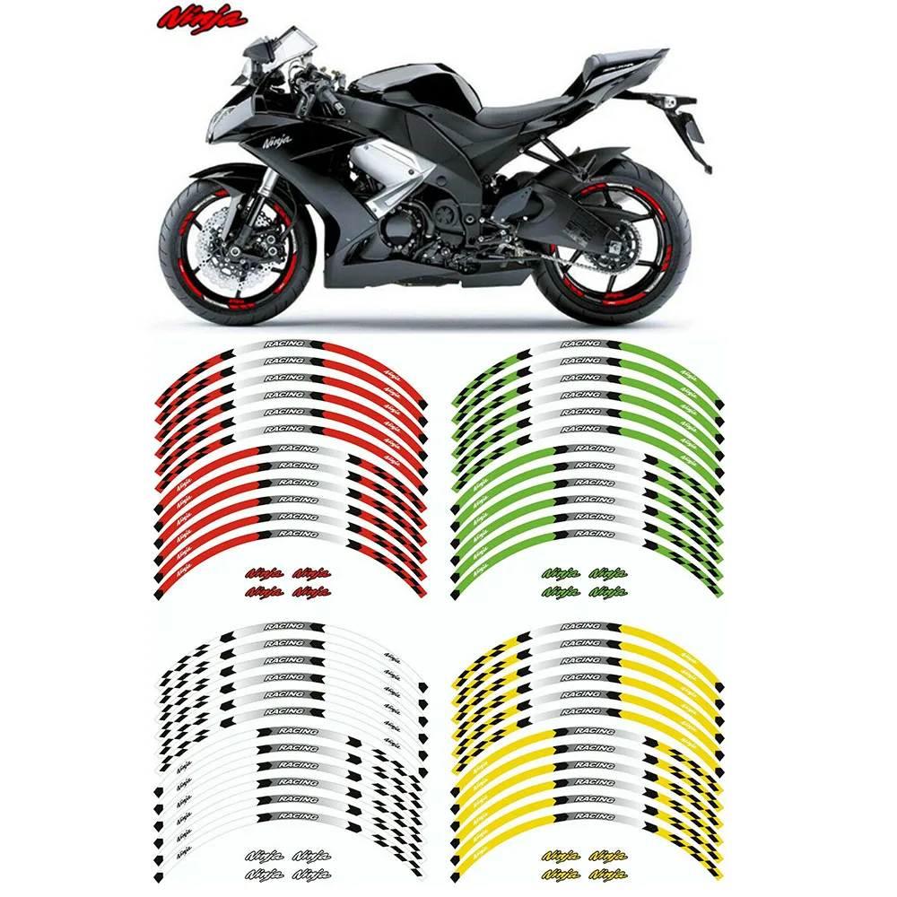 

FOR KAWASAKI NINJA 600RX 650 650R 750R 17" Motorcycle Accessories WHEEL STICKERS