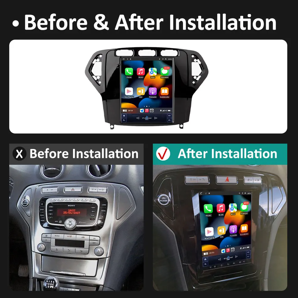 Мультимедийный плеер с Bluetooth для Ford Mondeo 2007 2008 2009-2010 Вентилятор охлаждения Android OS