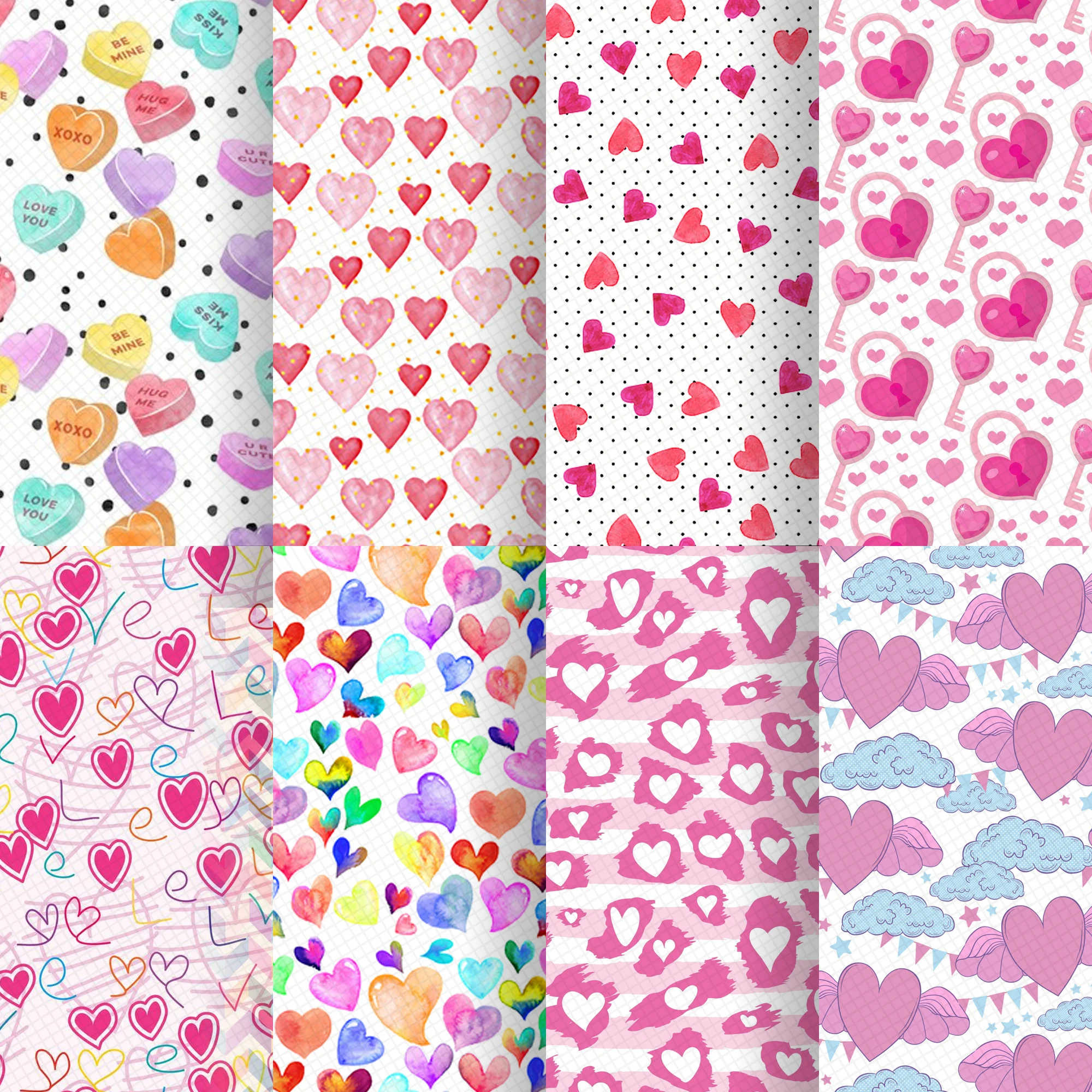 

Листы из искусственной кожи с принтом «Love Lips», 20x33 см