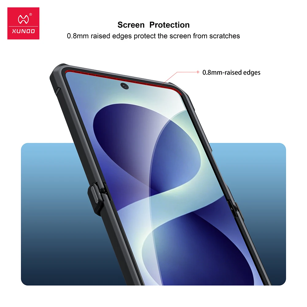 Фото Магнитный чехол Xundd для Samsung Galaxy Z Flip 7/8 с вращением на 360°, противоударный, из ТПУ, с подставкой и защитой объектива №4