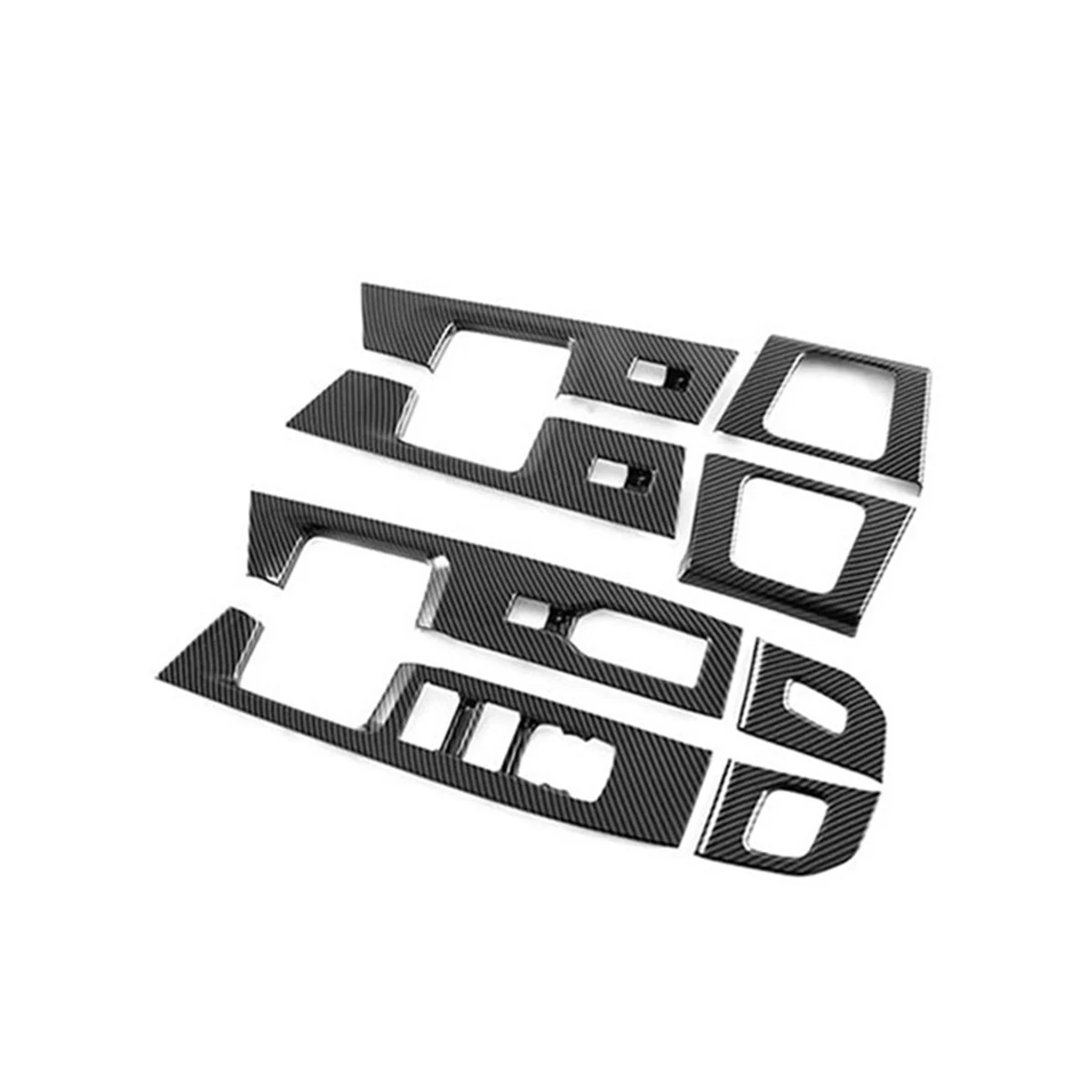 Наклейка на панель автомобильного стеклоподъемника из углеродного волокна для