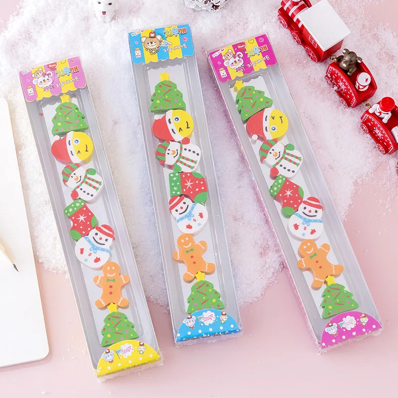 7 шт./компл. креативная Рождественская длинная полоса в коробке резиновая