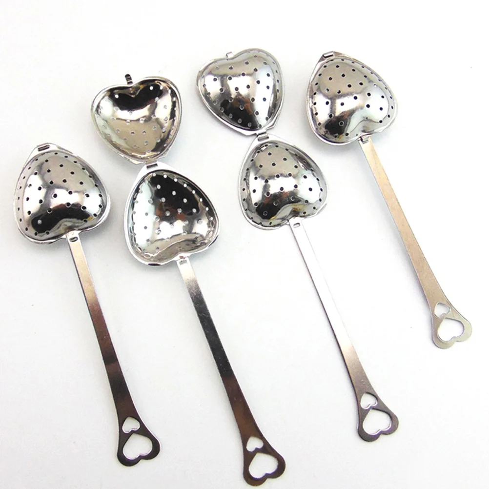 

10 Pcs Heart Shaped Straws Loose Leaf Tea Infusers Coffee Bulk Heart Tea Infuser Loose Tea Metal Tea Diffusers Tea Spoon