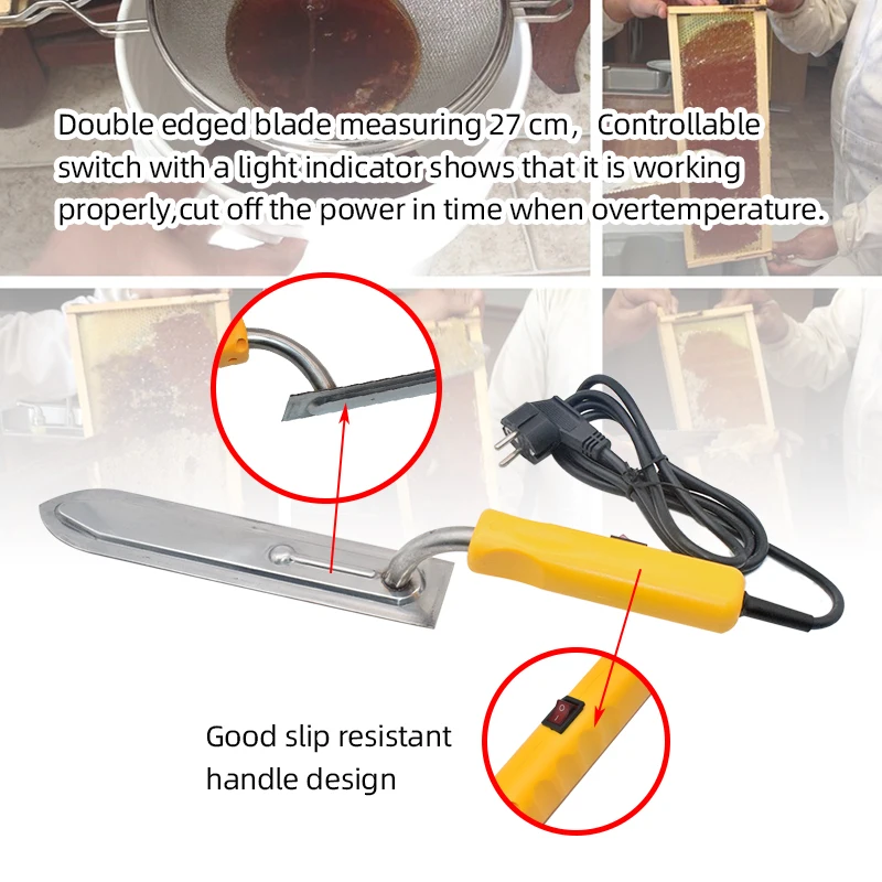 Professional Controllable Switch Electric Uncapping Knife Keep from Scorching The Honey Beekeeping Honey Knife
