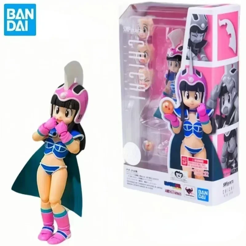 В наличии BANDAI Original Dragon Ball Z SHF Chichi Kid Era Аниме Фигурка Подлинная сборная модель