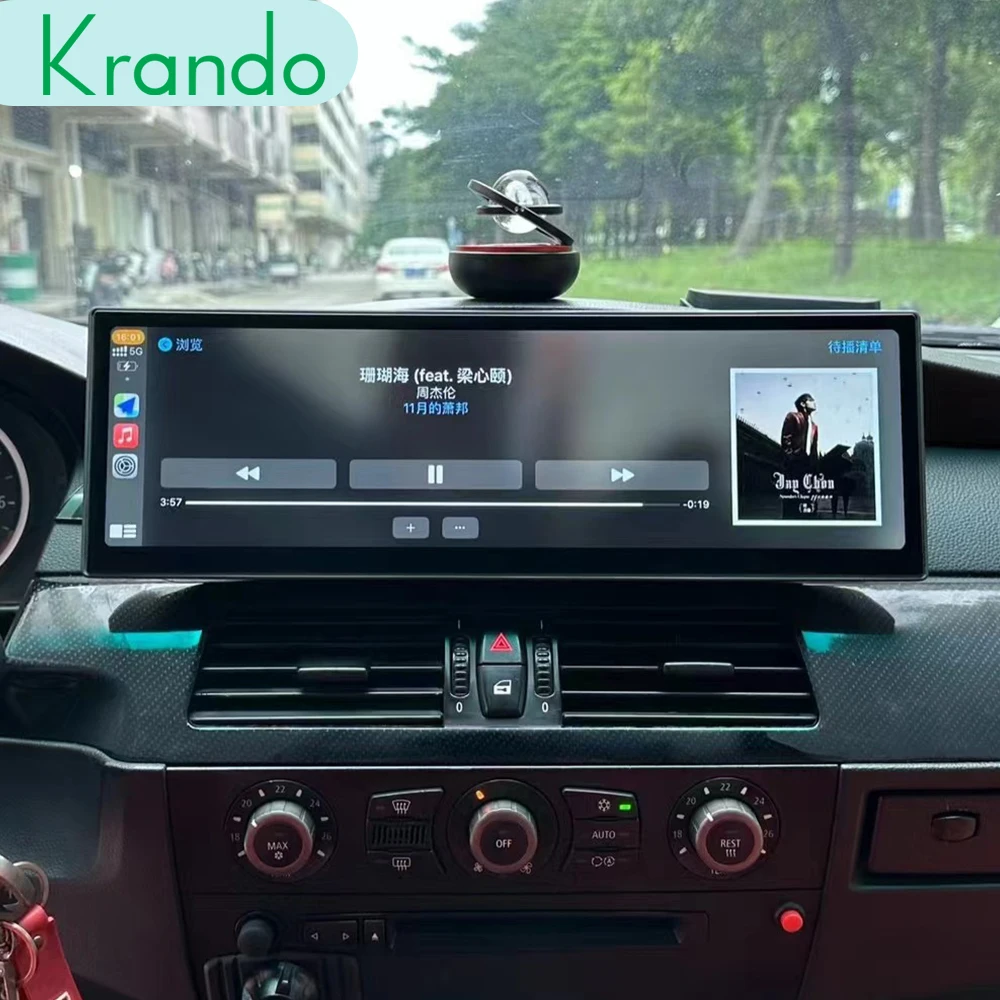 Фото Krando 14,9 ''Беспроводная Автомагнитола для BMW 3 серии E90 5 серии E60 2005 - 2012 Android 4G Wifi навигация GPS головное устройство №4