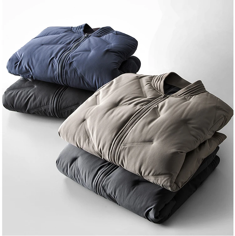 

2021-2022 New Simple Autumn and Winter Business Light Down Jacket Men's Short Thickened Baseball Collar Down Jacket