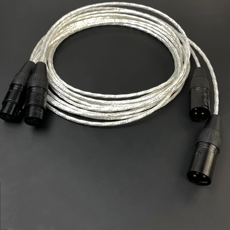 Пара посеребренных сбалансированных кабелей XLR микрофон шумоподавление