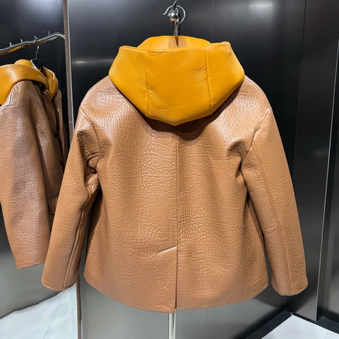 Женская кожаная куртка из овечьей кожи, размер S - XXXL, цвет в ассортименте
